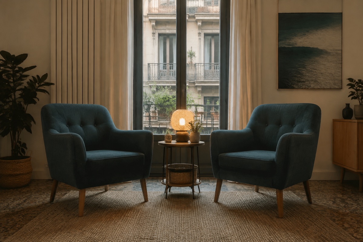 Consulta contemporània de psicologia a Barcelona preparada per a una sessió EMDR
