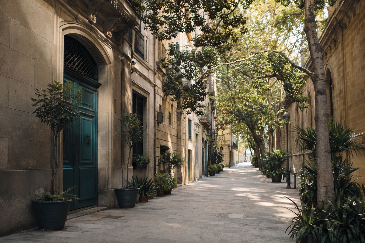 Carrer cèntric de Barcelona a prop de consultes de psicologia
