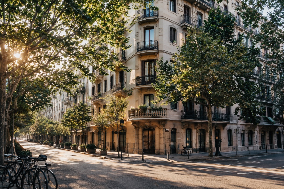 Cantonada de l’Eixample de Barcelona prop d’una consulta de psicologia